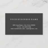 Modern Black and White Rocky Mountain Art Business Card (Back)