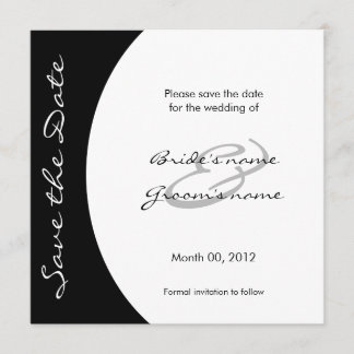 Modern Black and White Save the Date Cards