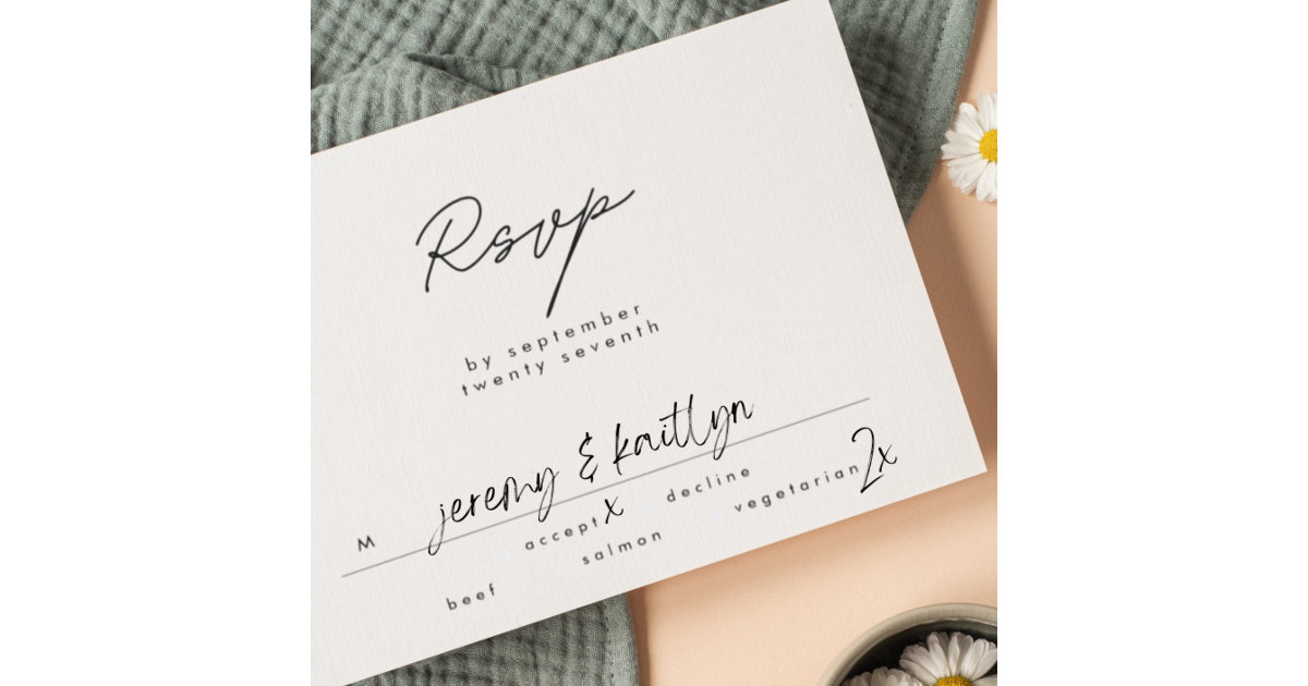 Serene Wedding Rsvp Text Abstract Photography