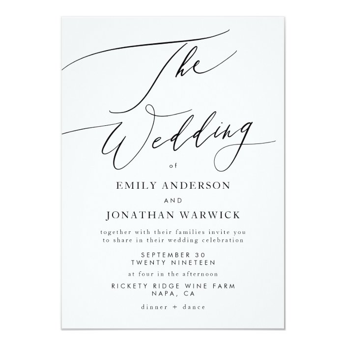 informal wedding invitation