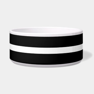Modern Black and White Stripe Bowl