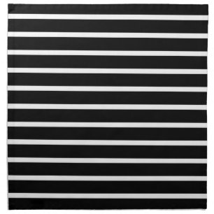 Modern Black and White Stripe  Cloth Napkin