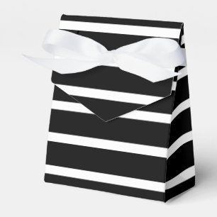 Modern Black and White Stripe  Favor Boxes