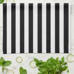 Modern Black And White Stripe Kitchen Towel at Zazzle