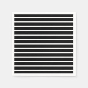 Modern Black and White Stripe  Napkins