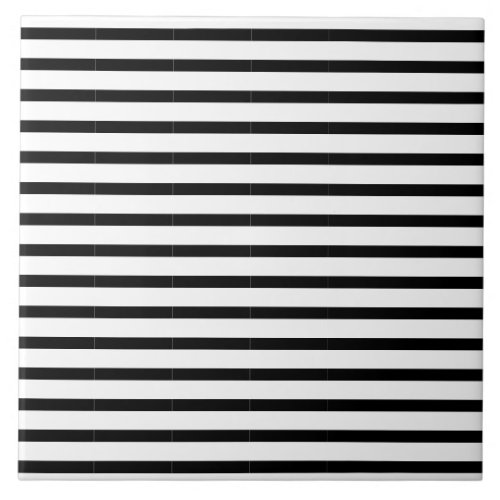 Modern black and white stripe pattern tile