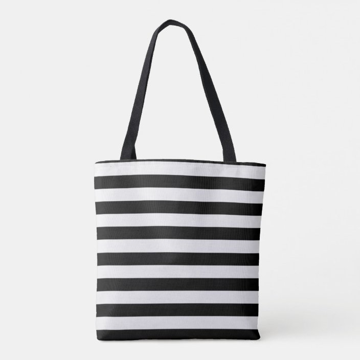 black and white striped bag