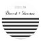 Modern Black and White Stripe Wedding Stickers