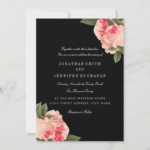 Modern Black and White Striped Wedding Invites