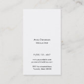 Modern Black and White Stripes Gold Lined Plaque Business Card (Back)