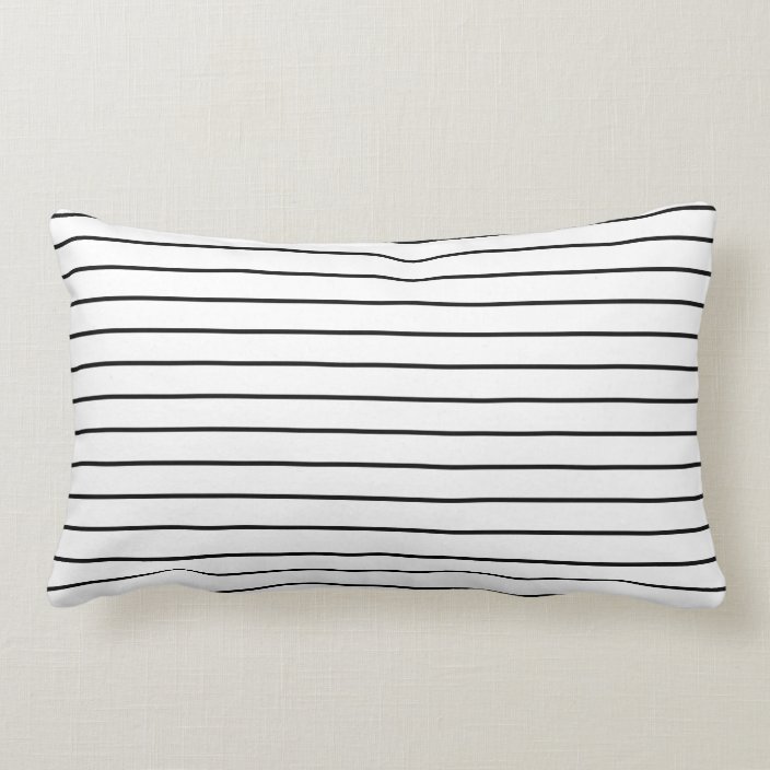 black and white lumbar throw pillow
