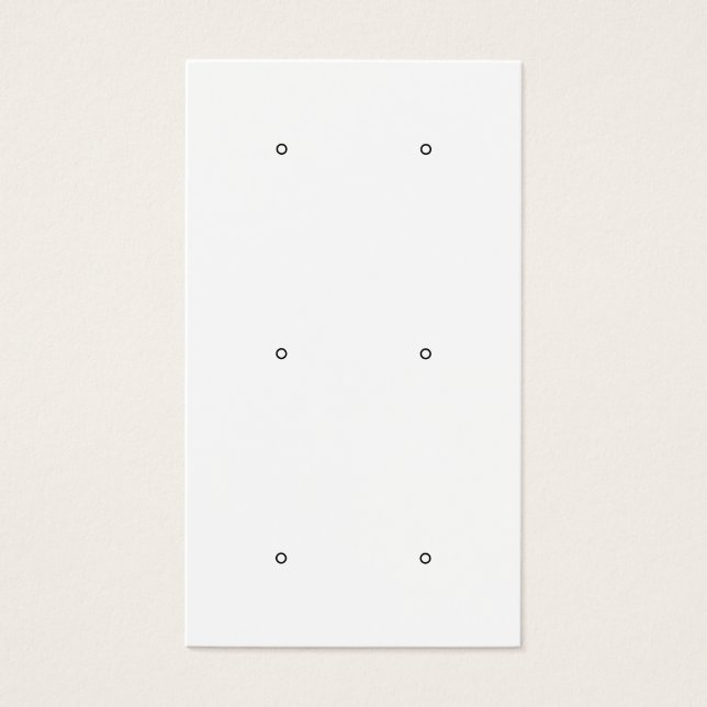 Modern black and white stud earring display card (Front)