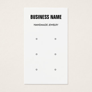 Modern black and white stud earring display card