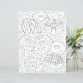 Modern black and white sweets donuts food coloring (Standing Front)