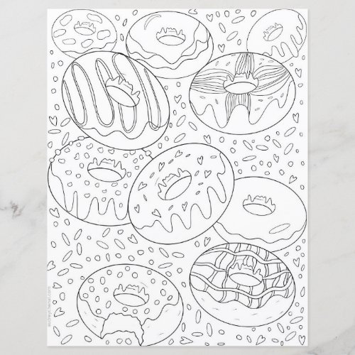 Modern black and white sweets donuts food coloring
