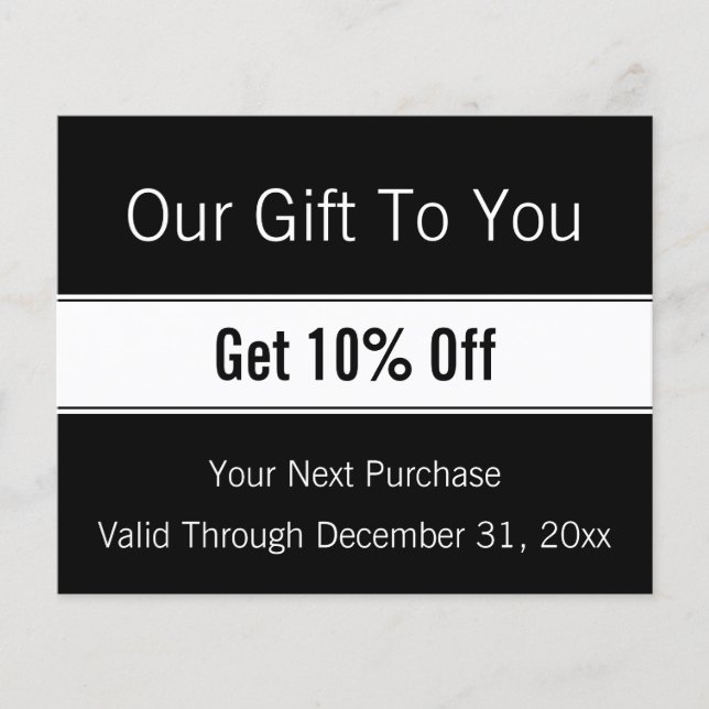 Modern Black and White Template Business Discount Flyer (Front)