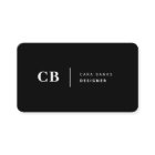Modern Black and White Trendy Stylish Monogram
