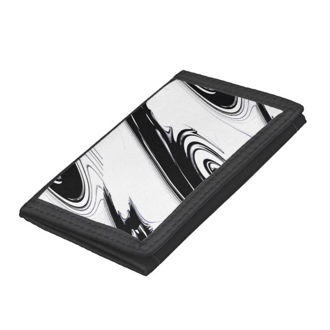 Modern Black and White Trifold Wallet (Bottom)