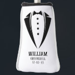 Modern Black and White Tuxedo Groomsman Gift Golf Head Cover<br><div class="desc">Looking for a unique and practical groomsmen gift for the golf lovers in your wedding party? Look no further than our custom Putter Cover! This high-quality cover is designed to protect their putter while also adding a touch of style to their golf bag. Featuring a sleek black tuxedo silhouette on...</div>