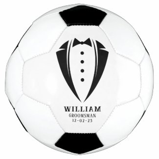 Modern Black and White Tuxedo Groomsman Gift