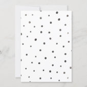 Modern Black and White Typography Baby Shower Invitation (Back)