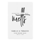 Modern black and white wax melt