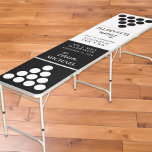 Modern Black And White Wedding Beer Pong Table<br><div class="desc">A fun monogrammed black and white beer pong table for your wedding events and newlywed life featuring cup layouts,  your names and wedding date,  team bride and groom sides and modern script and typography.</div>