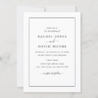 Modern Black And White Wedding Invitation | Zazzle