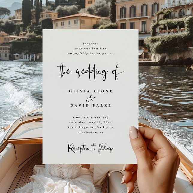 Modern Black and White Wedding Invitation (Creator Uploaded)