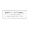 Modern Black and White Wedding Return Address