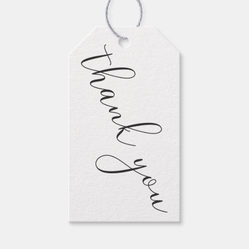 Modern Black and White Wedding Thank You Gift Tags