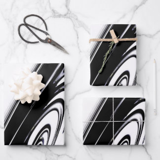 Modern Black and White Wrapping Paper Sheets