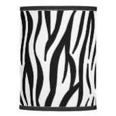 Modern black and white zebra stripes pattern lamp shade (Front)
