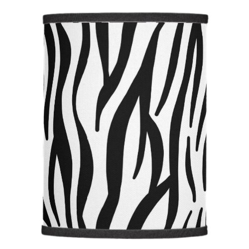 Modern black and white zebra stripes pattern lamp shade