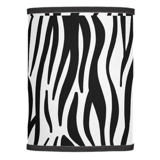 Modern black and white zebra stripes pattern lamp shade (Right)