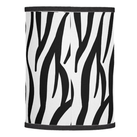 Modern black and white zebra stripes pattern lamp shade (Back)