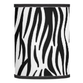 Modern black and white zebra stripes pattern lamp shade (Left)