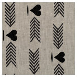 Modern Black Arrow Hearts Fabric