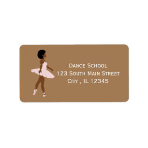 Modern Black ballerina afro hair ballet dancer Label