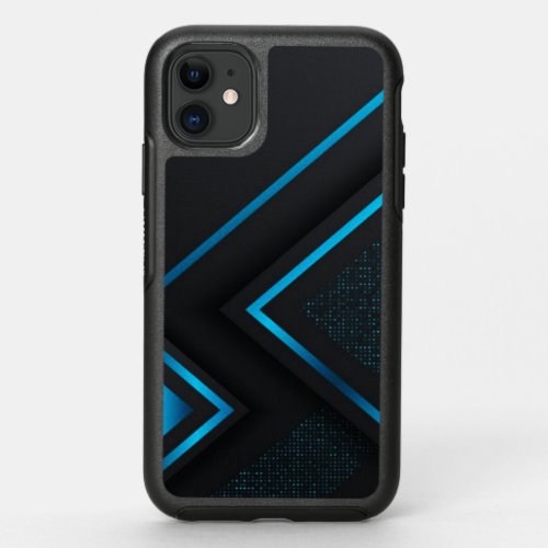 Modern Black  Blue OtterBox Symmetry iPhone 11 Case