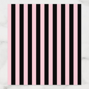 Modern Black & Blush Pink Striped Graduation Envelope Liner