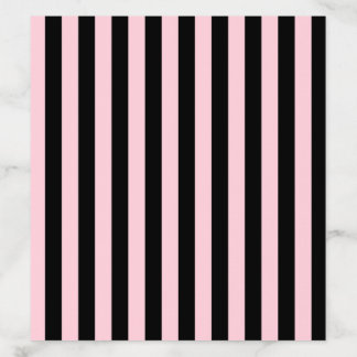 Modern Black & Blush Pink Striped Graduation  Envelope Liner
