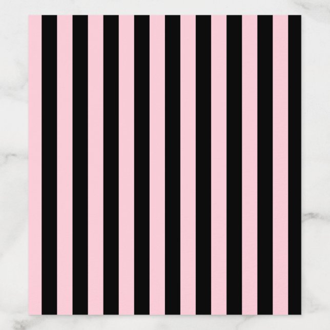 Modern Black & Blush Pink Striped Graduation  Envelope Liner (Design)