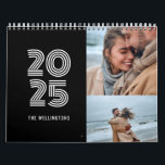 Modern Black Bold Typography 3 Photo Family Calendar<br><div class="desc">Modern Black Bold Typography 3 Photo Family Calendar with room to place your favorite family photos,  3 photo grid layout inside. Background color can be changed in the design tool if you like.</div>