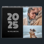 Modern Black Bold Typography 3 Photo Family Calendar<br><div class="desc">Modern Black Bold Typography 3 Photo Family Calendar with room to place your favorite family photos,  3 photo grid layout inside. Background color can be changed in the design tool if you like.</div>
