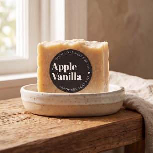 Modern Black Bold Typography Product Label