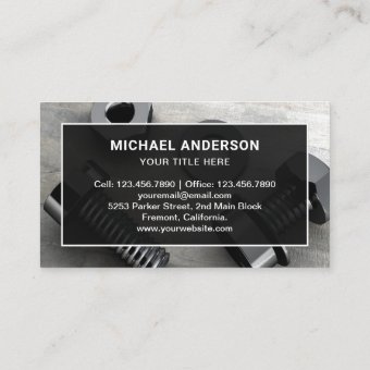 Modern Black Bolt and Nut Fasteners Hardware Store Business Card | Zazzle