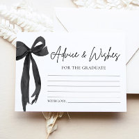 Modern Black Bow Graduation Advice And Wishes