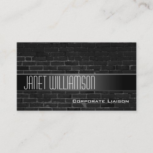 Modern Black Brick Business Cards