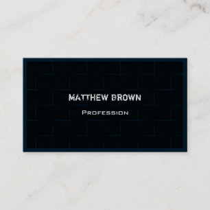Modern Black Bricks Pattern Elegant Professional Business Card